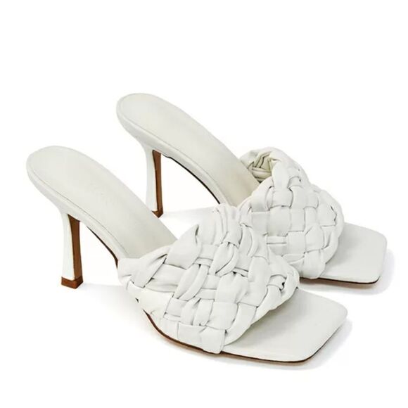 BRAND NEW HERSTYLE MELROSE BRAIDED SQUARE OPEN TOE SLIP-ON MULES SANDAL - Picture 14 of 14